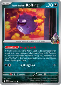Team Rocket's Koffing #125